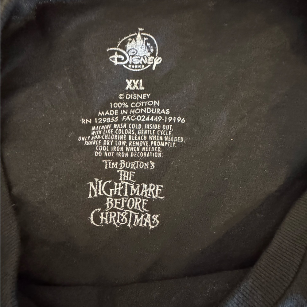 Disney Black Oogie Boogie Bash Graphic Short Sleeve Tee with Multicolor Design - Picture 5 of 6